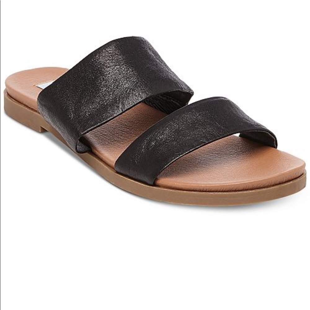 Steve Madden Judy Sandal Black Leather